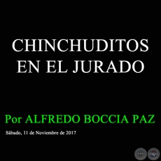 CHINCHUDITOS EN EL JURADO - Por ALFREDO BOCCIA PAZ - Sbado, 11 de Noviembre de 2017
